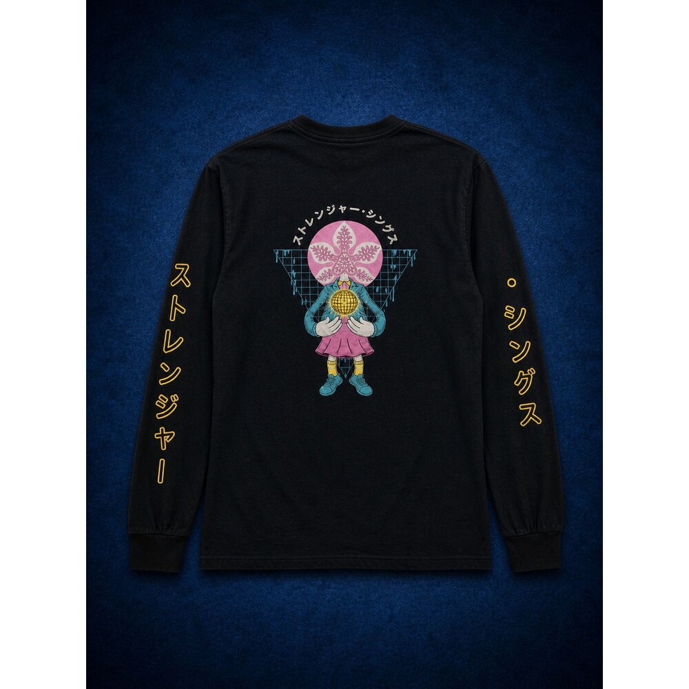 Stranger Things Long Sleeve Shirt Womens Medium Graphic Eleven Demogorgon